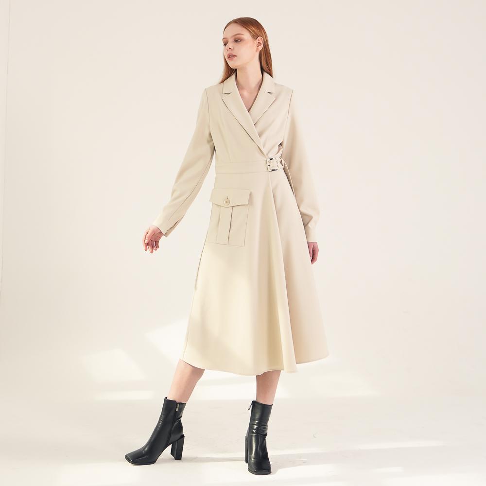 ACUD Tailored Wrap Dress_(3 Colors)