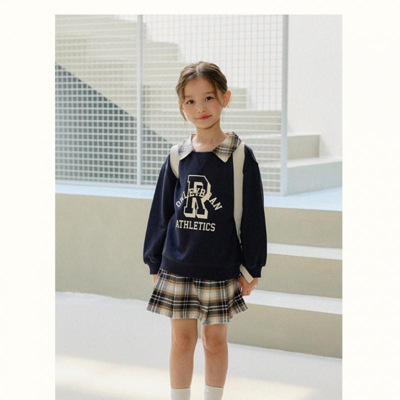  Olivan  School Symbol Skirt Top And Bottom Suit  Navy 