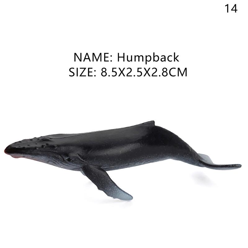 Simulation Marine Life Action Figures Ocean Animal Model Educational Toys Cake Topper,Collection Gift Shark Dolphin Hammerhead