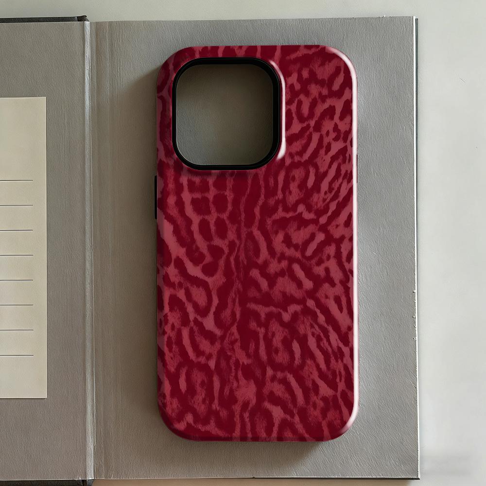 

Clmj Korean Leopard Print Phone Case for iPhone 17 16e 16 15 14 13 12 11 X XS 8 Air Pro Max Plus Luxury Double-layer Back Cover iPhone 11