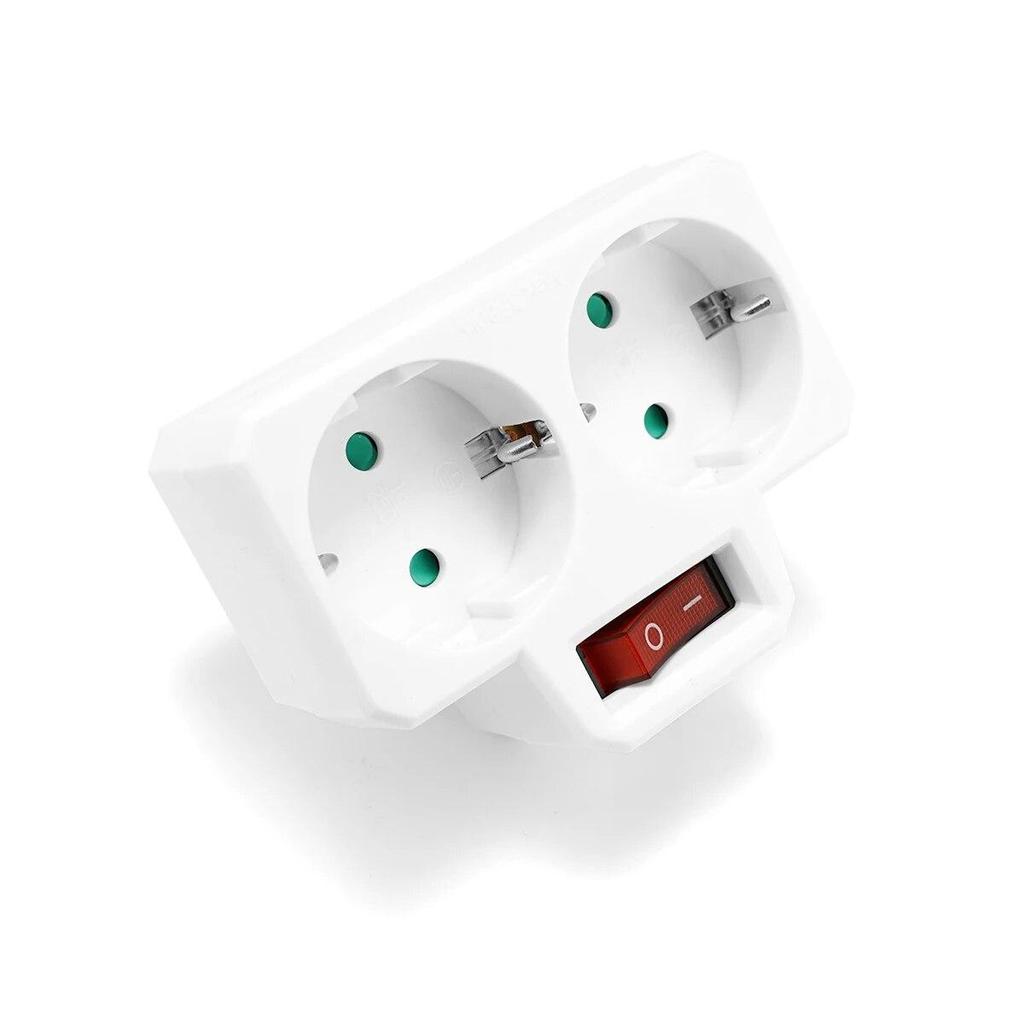 EU Electrical Socket Witch 2 Pin 4.8mm European Standard Adapter Expansion Socket Power Extension Plug Converter