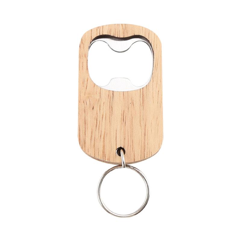 Bottle Opener Pendants Red Wine Wood Bar Key Chains Rings Portable Holder Creative Alloy Beer Gift Accessories