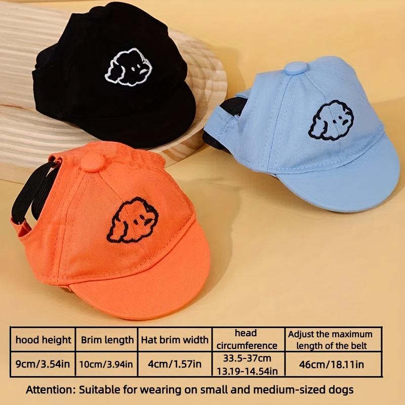 Regulowany kapelusz przeciwsłoneczny dla psa z haftem kreskówkowego psa, odpowiedni dla kotów i psów średnich i małych ras. Odporny na słońce i wodoodporny