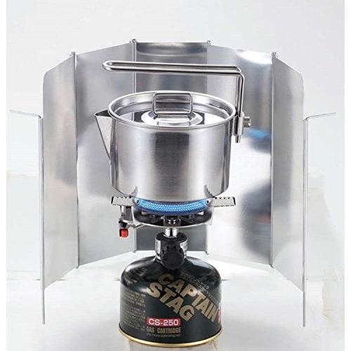 Captain Stag Camping Barbecue BBQ Stove Windbreak Aluminum Windscreen UF-12