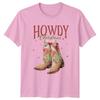 Howdy Chirstmas Western Christmas Holidays Unisexs Unisexs Graphic Tee Boots