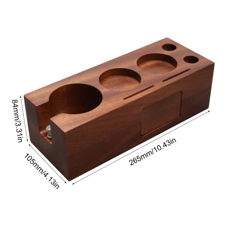 Wood Tamper Station Coffee Supplies Coffee Tool Holder Coffee Tamper Station Wood Material Gift for Coffee Enthusiasts