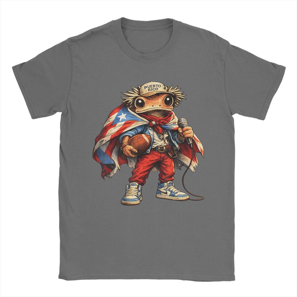 Puerto Rico Coqui Frog Funny Football TShirt Summer Pure Cotton TShirts For Unisex Popular Print Vintage Top Tees