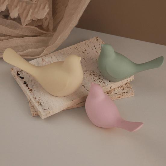 1/2Pcs Bird Figurine Silicone Mold Handmade Concrete Gypsum Epoxy Resin Casting Mold