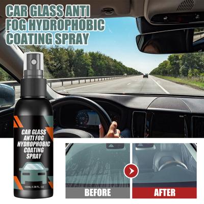 100ML Car Windshield Spray Clear Vision Long-lasting Effect Rearview Mirror Visibility Enhancer Car Glass Waterproof Anti Fog Coating Agent Spray