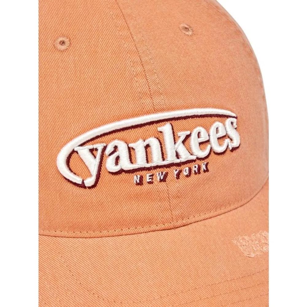 Unisex Vintage Damaged Curve Logo Unstructured Ball Cap 3ACPV106N-50ORN