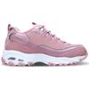 Skechers DLites Mesh Pelle Sintetica Comode Sportive Basse Lifestyle Scarpe Sneakers Donna Rosa Bianco 66666078-PNK