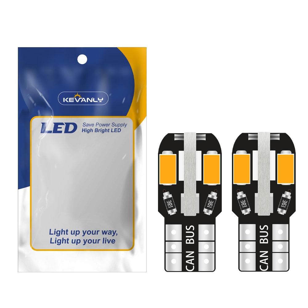 20pcs W5W T10 LED Bulbs Canbus 5730 8SMD 6000K 194 168 LED Car Interior Map Dome Lights Parking Light Auto Signal Lamp 12V Dome Lights 6