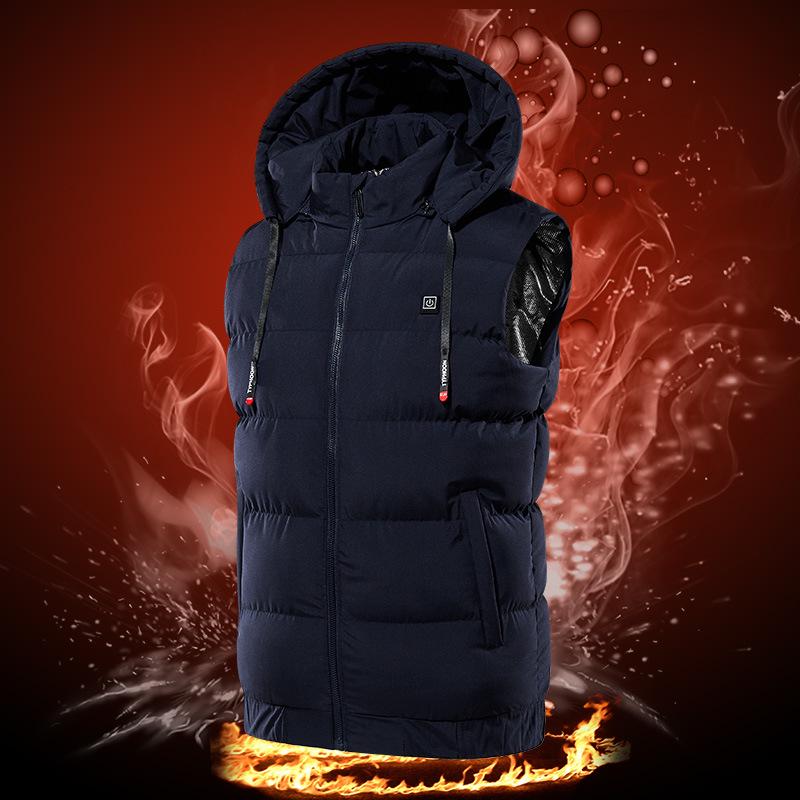Plus-Size Intelligent Temperature Control Heating Vest with Nine Heating Zones
