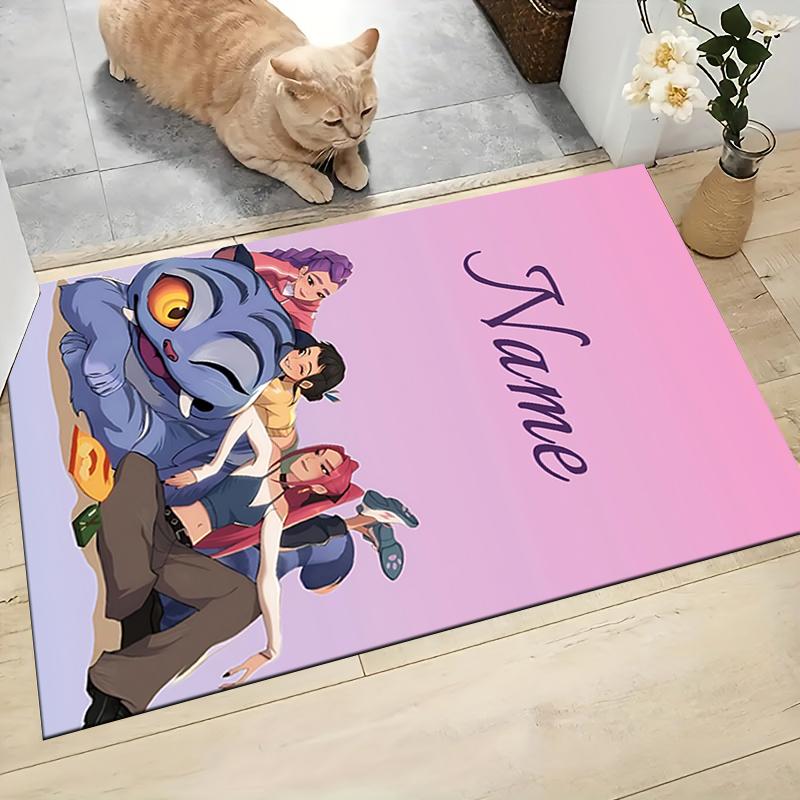 Custom Name Fall Guys Party Carpet Rug Customizable Soft Washable Anti-Slip Home Living Room Sofa Mats Personalized Rug. 090990