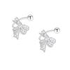 2025 Little Red Sweet Potato Bow Stud Earrings: New Light Luxury High-End Niche Women's Style
