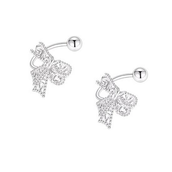 2025 Little Red Sweet Potato Bow Stud Earrings: New Light Luxury High-End Niche Women's Style