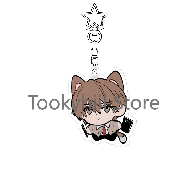 Death Note Keychain L Misa Amane Anime Cartoon Game Jewelry Fashion Figure Yagami Light Transparent Acrylic Ornaments Girl Gift