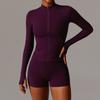 JYL Quick Dry Long Sleeve Yoga Set Outdoor Training Fitness Outfit