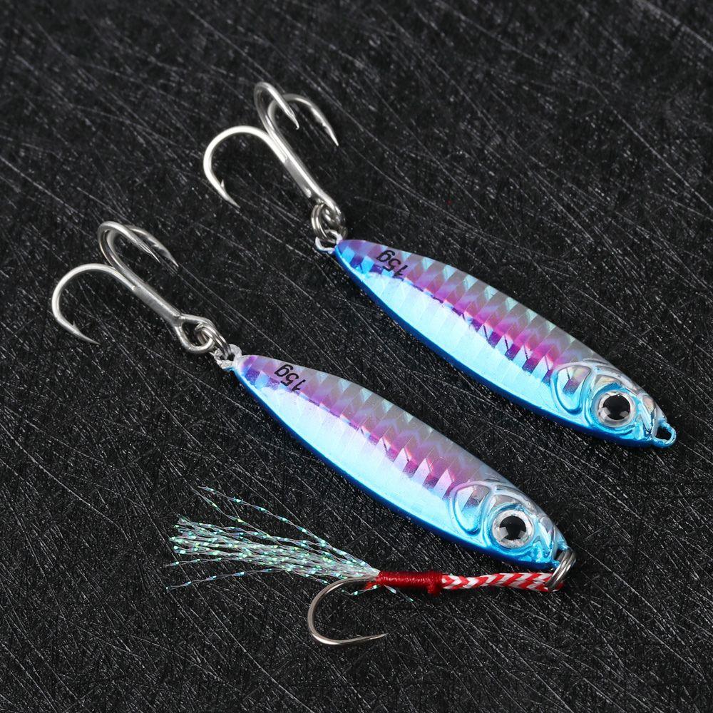 Minnow 10/15/20/30g Colorful Lead Casting Jig Bait Feather Metal Fishing Lures Spinning Baits