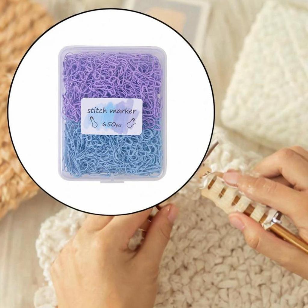 650 Pieces Stitch Markers Knitting Bulb Pins Colorful Large Quantity Crochet for DIY