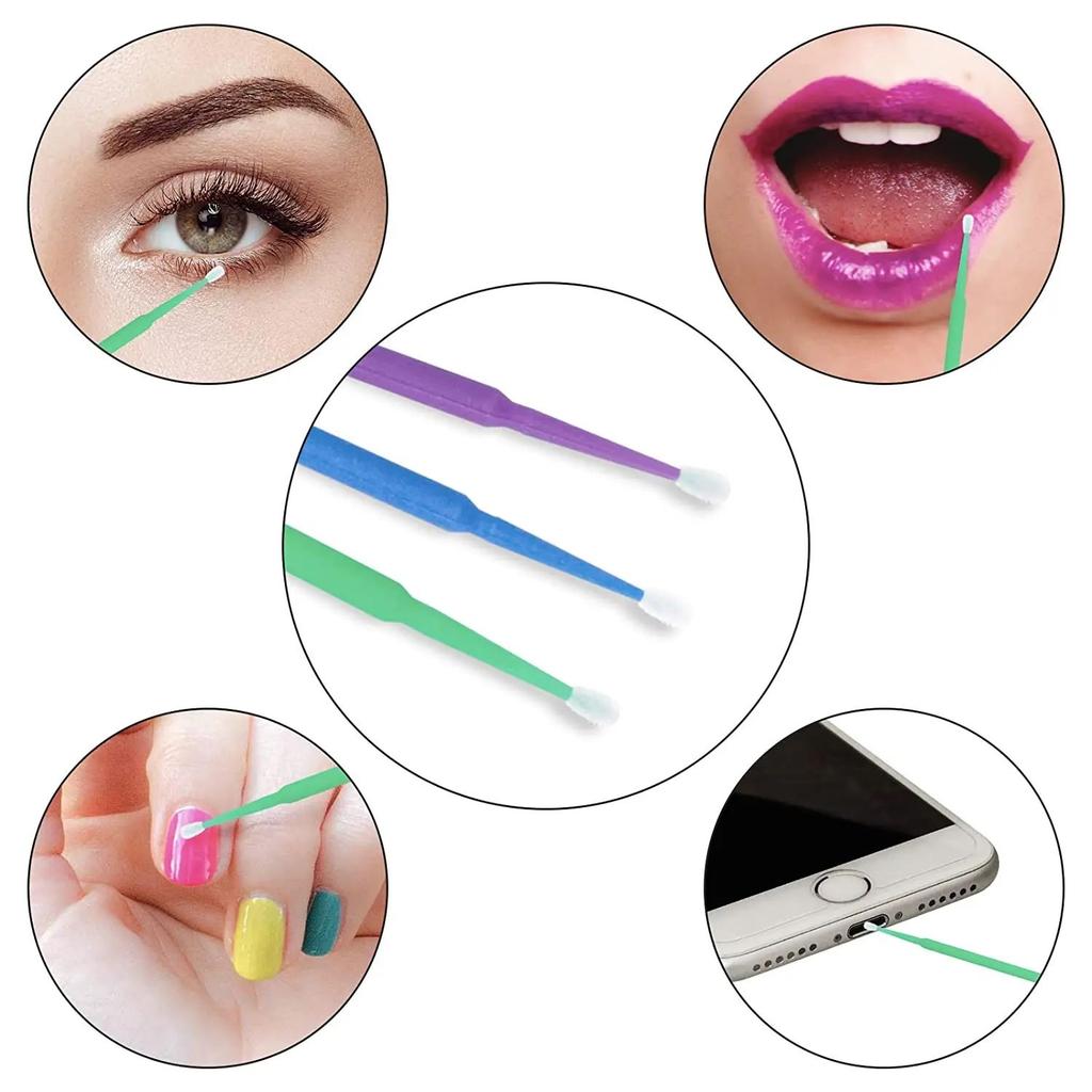 100pcs Extension Individual Lash Removing Swab Micro Brush For Eyelash Disposable MicroBrush Eyelashes Extension Tools