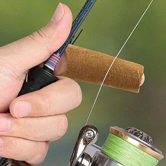 Rybářský chránič prstu z hovězí kůže pro muškaření, chránič ruky pro stahování šňůry, design pro jeden prst, rybářské příslušenství