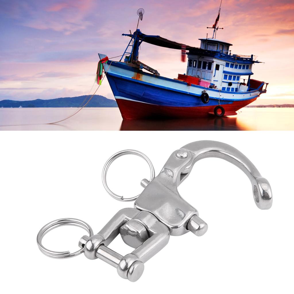 316 Stainless Steel Jaw Snap Shackle for Sailboat Spinnaker Halyard 01#