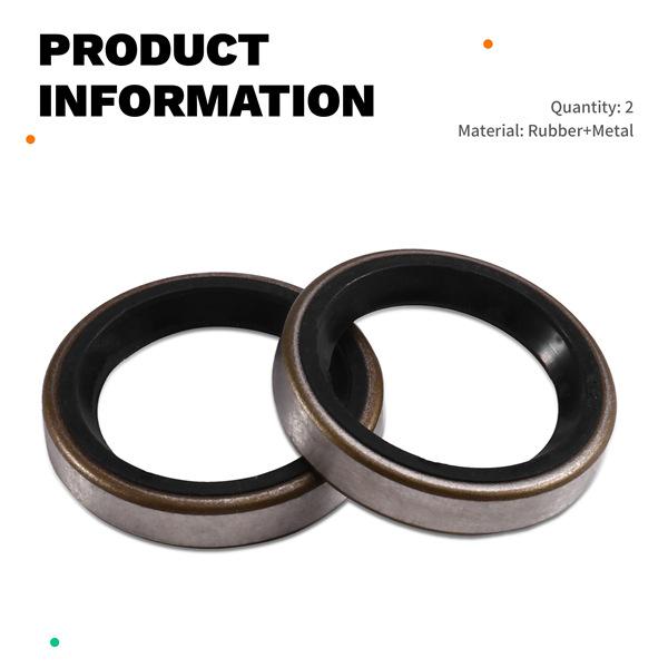 Set of 2 Rubber + Metal Oil Seals (Color: As Shown) - Model: 321467 18-2060