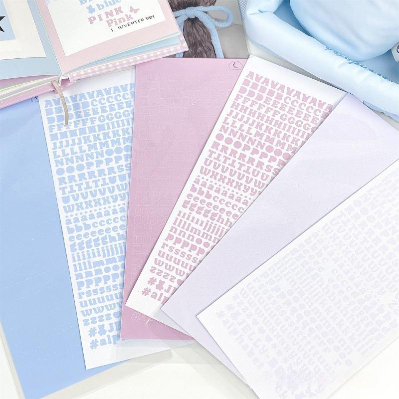 

1Pc Candy Color 26 English Letters Mini Stationery Stickers for Student Scrapbook Journal Notebook DIY Decor рожевий