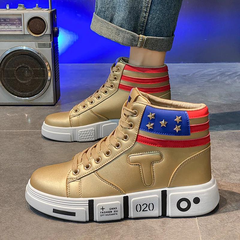 2004New High Quality Casual High Top Sports Shoes for Men in Autumn and Winter Fashionable and Versatile Lightweight Men's Shoes