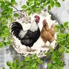 Vintage Chicken Metal Wall Art Home Cafe Decor Gift