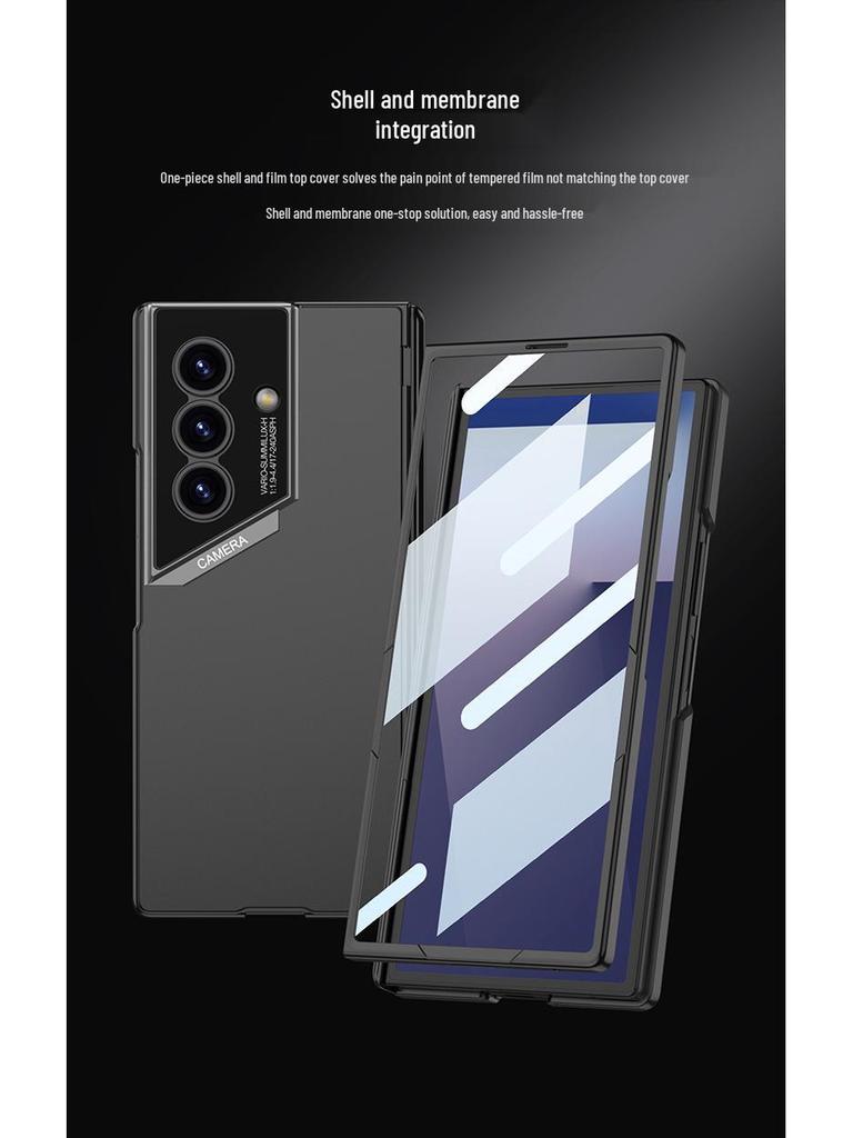 Samsung Z Fold7 Ultradünne Raptor Magnetisches Scharnier Hülle mit Integrierter Folie