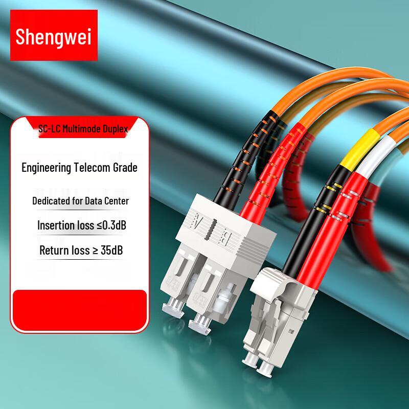 

Shengwei SC(UPC)-LC(UPC) Multimode Duplex Fiber Optic Patch Cable