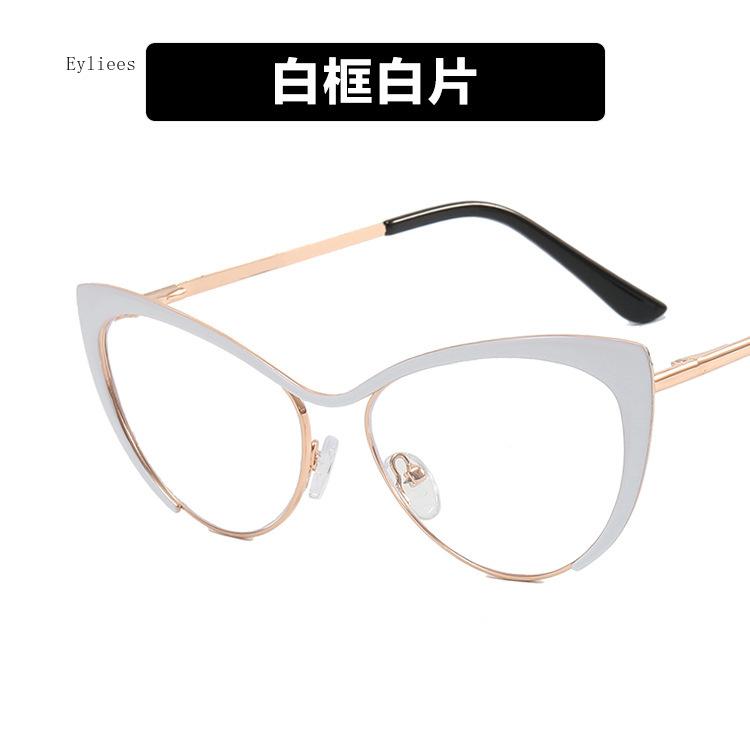 Fashion Retro Anti Blue Light Cat Eye Women Glasses Metal Frame Reading Computer Clear Lens Female Simple Eyeglasses gafas