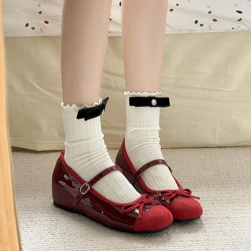 

Красные туфли женские с внутренней платформой Мэри Джейн женские туфли на высоком каблуке с бантом на одной пуговице балетки 39 красный