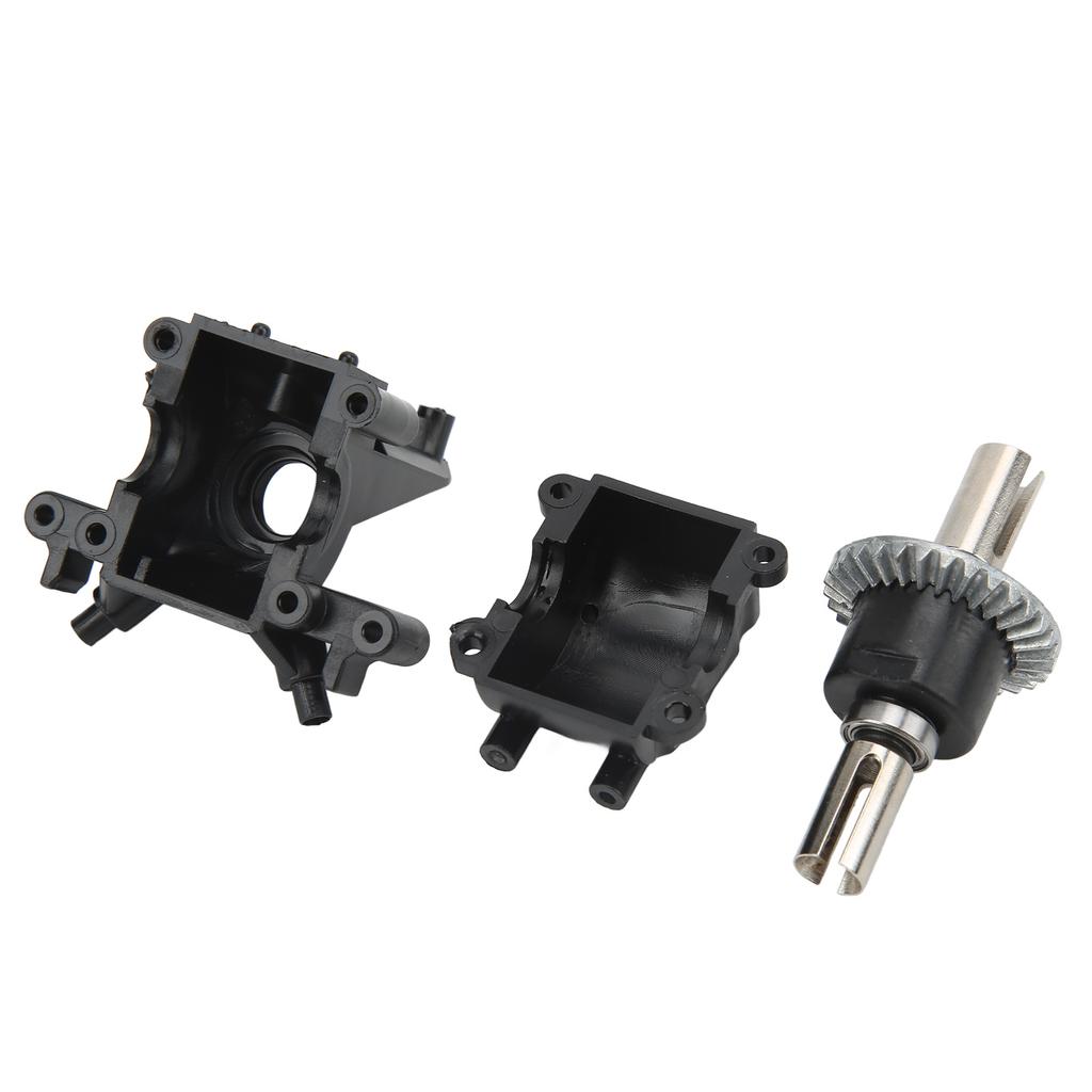 RC Car Plastic Upper Lower Gear Box Cover Stainless Steel Differential Set for Wltoys 1242812427 Remote Control Cars