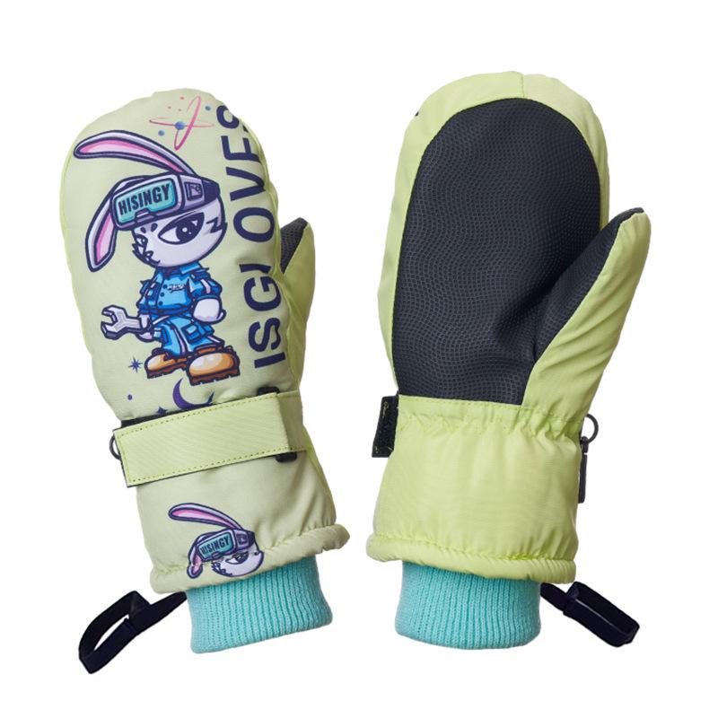 New Style Winter Waterproof Windproof Baby Mittens with Velvet Lining