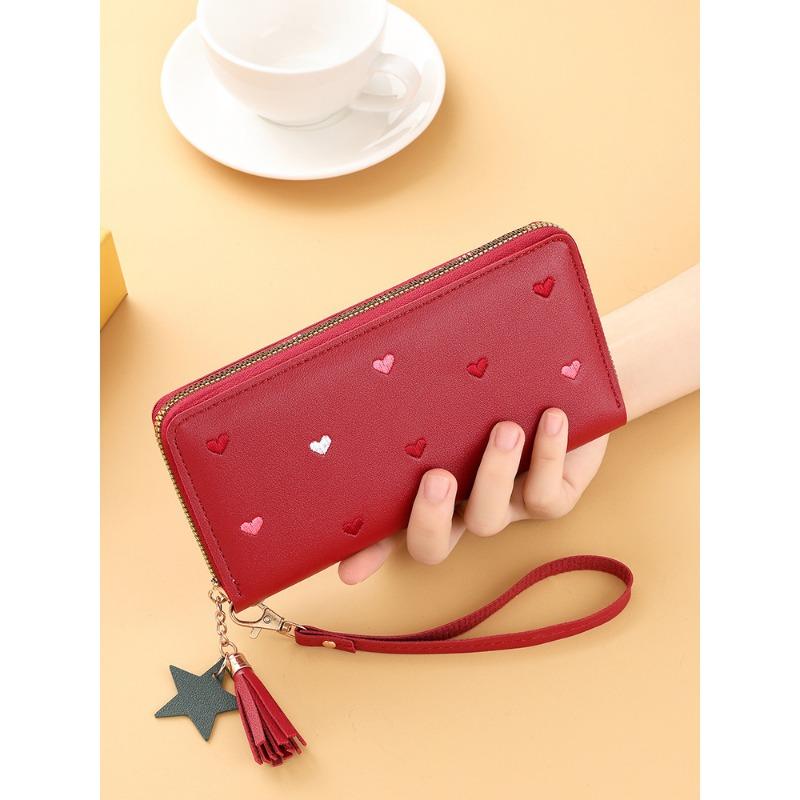 Women Wallets Tassel Zipper Long Wallet Clutch Purse Coin Card Holder