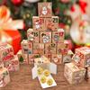 Counting Calendar 24 Slots Handmade Gift Set For Holiday Treats Family Activity Decoration Efficient Paper Craft Storage