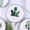 Green Plant Ceramic Plate Creative Cartoon Fruit Plate Household Western Steak Plate Ceramic Tableware