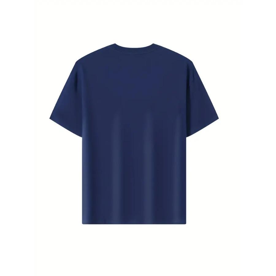 Men's 100% Pure Cotton Mountain Pattern Printed T-shirt, Casual Short Sleeved Round Neck T-shirt, Men Summer Outdoor Clothing