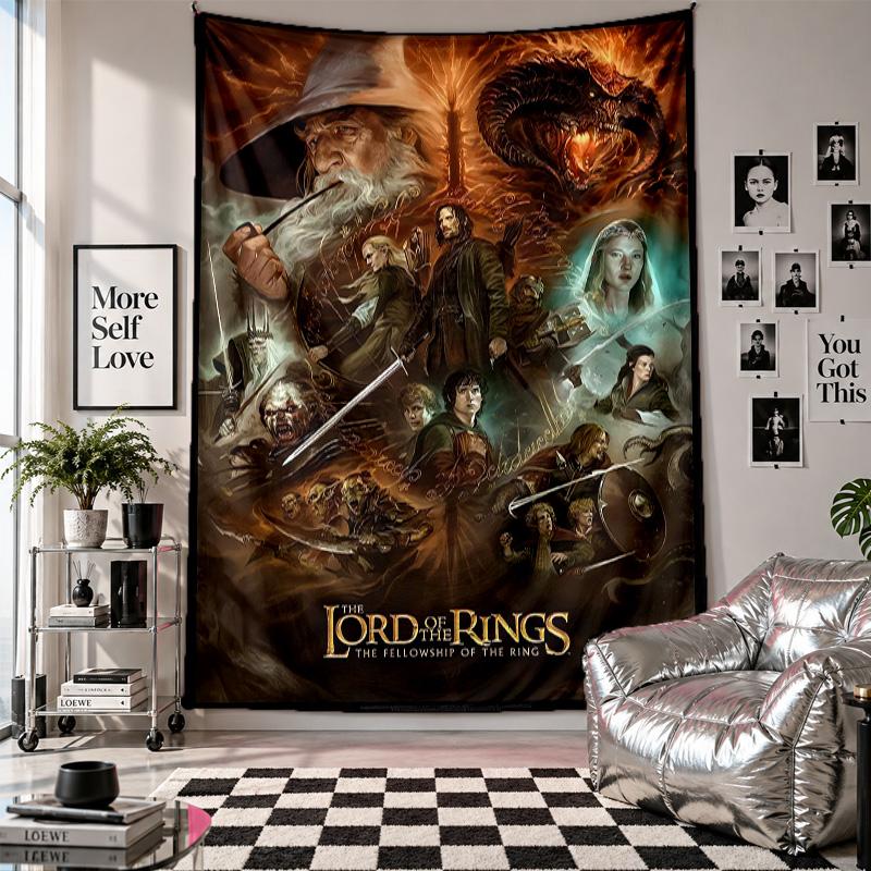 Wall TapestryThe Lord of the Rings Art Hanging Cloth Decorative Background Cover for Room Decoration