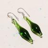 Natural Peridot Gemstone Handmade 925 Sterling Silver Jewelry Earring 2.05" AE-12811