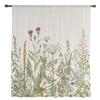 Plants Flowers Leaves Chiffon Sheer Curtains for Living Room Bedroom Home Decoration Window Voiles Tulle Drapes Curtain