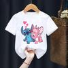 Disney Stitch Summer Graphic T-Shirt Hollow Series Short Sleeve T-Shirt