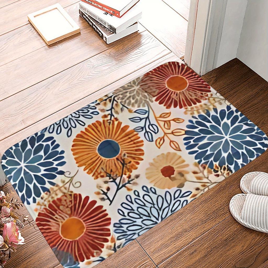 1PC Patriotic Star-Strippe Kitchen Rug Non-Slip Door Mat Pop Design Bathroom Rug Bath Mat Carpet for Home Sink Laundry Ecoreeree
