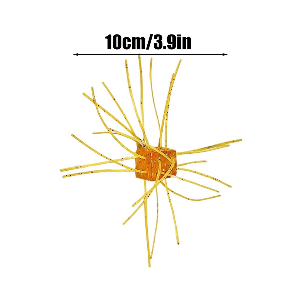 5 Pieces Soft Sea Urchin Lure with Multiple Tentacles Dice Lure Lifelike Sea Urchin for Saltwater Fresh Water River Stream