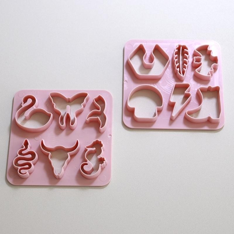Polymer Cutters DIY Manufacturing Plastic Earrings Clay Cutters Soft Ceramics Mold Adorable Mini Jewelry Clay Cutters