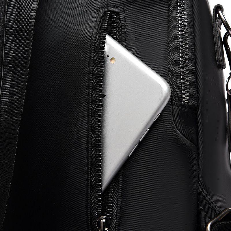 Pure Color Multipurpose Oxford Cloth Backpack For Women With Adjustable Straps