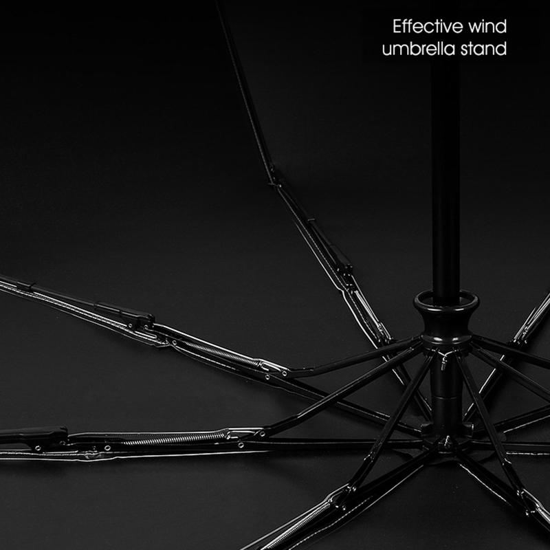 Automatischer Regen- & Sonnenschirm Schwarze Beschichtung Sonnenschirm Anti-UV 3 Faltbar Winddicht Auto Luxus Groß Windfest Für Frauen Männer
